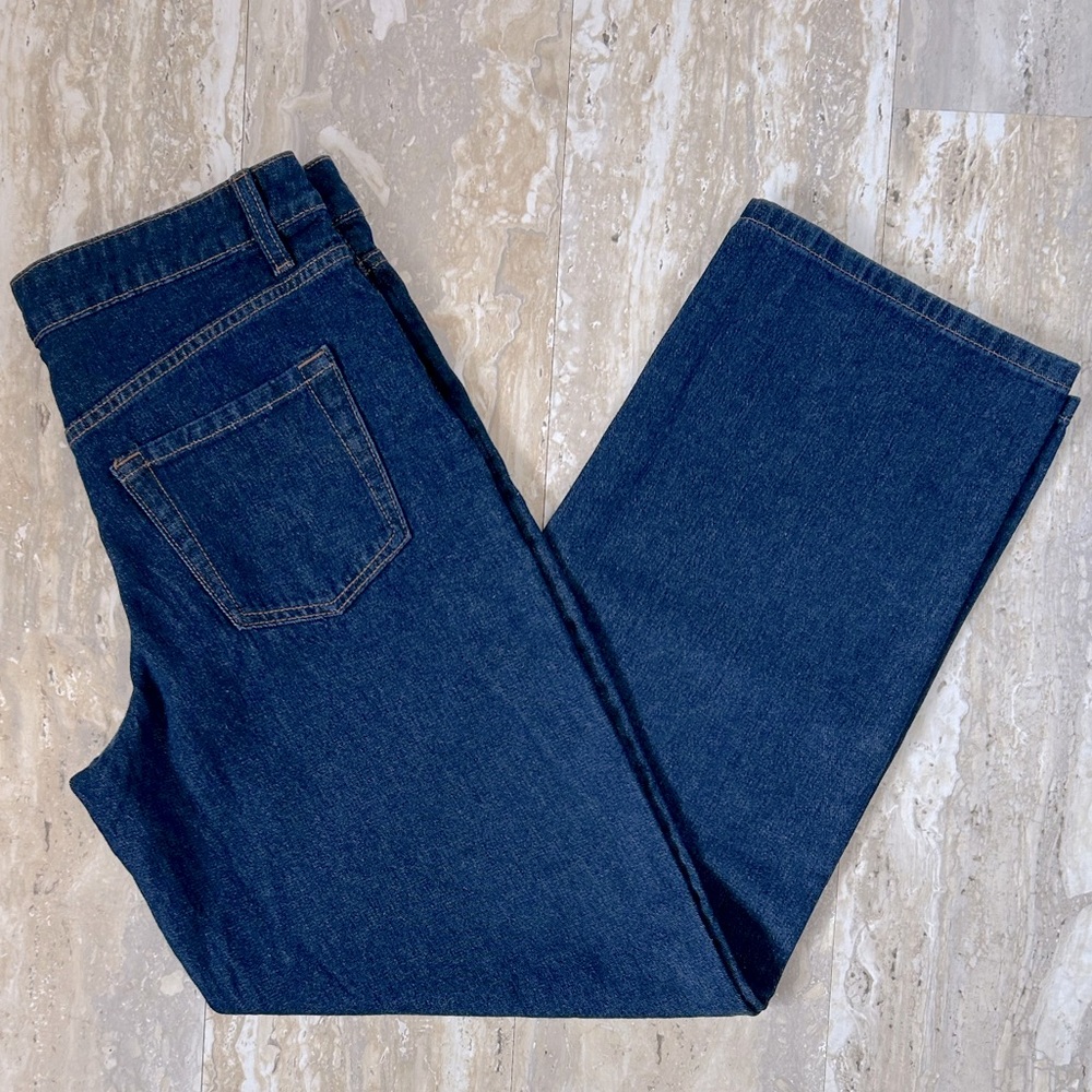 Refuge 100% Cotton Baggy Dark Blue Wide Legged Denim Jeans.